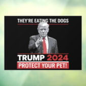 Ze eten de honden Trump 2024 debat Raamsticker (Vel 3)