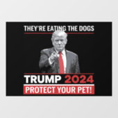 Ze eten de honden Trump 2024 debat Raamsticker (Vel)