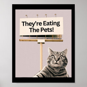 Ze eten de huisdieren honden katten we gaan niet poster