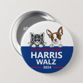 Ze eten de huisdieren - Vote Harris Walz Ronde Button 7,6 Cm (Voorkant /achterkant)