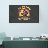 Ze eten de kalkoen Trump Vance Spandoek (Beurs)
