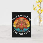 Ze Eten De Kalkoenen Grappig Donald Trump Tha Kaart (Gele Bloem)