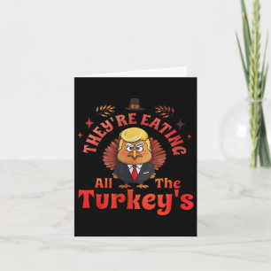 Ze eten de kalkoenen Thanksgiving Humor Kaart