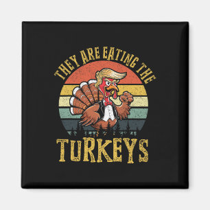 Ze eten de kalkoenen Thanksgiving Turkije TR Magneet