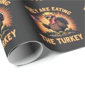 Ze eten de Turkije Trump Vance Cadeaupapier (Rol Hoek)
