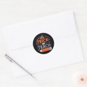 Ze eten Halloween honden, katten en huisdieren Ronde Sticker (Envelop)