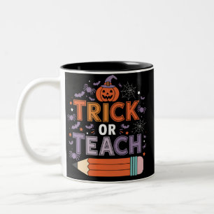 Ze eten honden en katten en huisdieren Halloween Tweekleurige Koffiemok