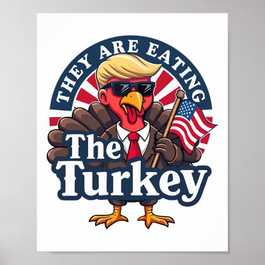 Ze eten kalkoenen Grappig Maak Thanksgiving Gr Poster (Voorkant)