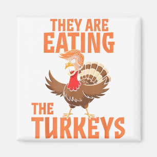 Ze eten Turkije grappig Donald Trump Magneet