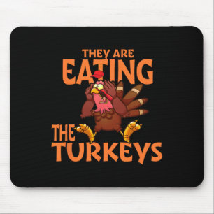 Ze eten Turkije grappig Donald Trump Thanksgiving Muismat