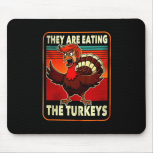 Ze eten Turkije grappig Donald Trump Thanksgiving Muismat