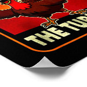 Ze eten Turkije grappig Donald Trump Thanksgiving Poster (Hoek)