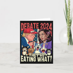 Ze eten wat grappig debat Verkiezing 2024 huisdier Kaart