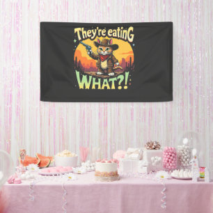 Ze eten wat Trump Election Cat Cowboy Spandoek