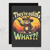 Ze eten Wat Trump Verkiezing Kat Cowboy  Kaart (Voorkant / Achterkant)