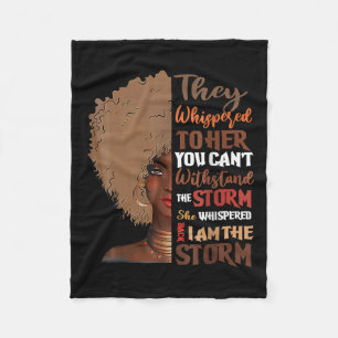 Ze fluisterde Byck ik ben het Storm zwarte geschie Fleece Deken