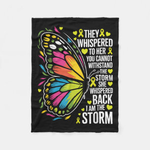 Ze fluisterde dat ik de Storm Childhood Cancer Awa Fleece Deken