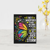 Ze fluisterde dat ik de Storm Childhood Cancer Awa Kaart (Gele Bloem)