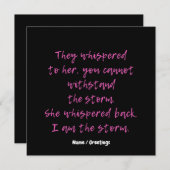 Ze fluisterde dat ik het Motivatie citaat van het  Kaart (Voorkant / Achterkant)