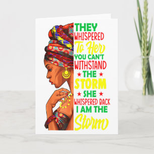 Ze fluisterde terug Ik Ben De Storm Black History  Kaart