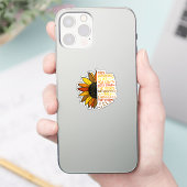 Ze fluisterde terug Ik ben de storm Grappige zonne Sticker (Telefoon)