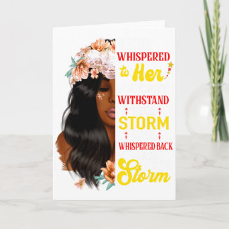 Ze fluisterde terug Ik ben de storm Zwarte Geschie Kaart