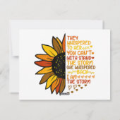 Ze fluisterde terug ik ben het Storm Funny Zonnebl Feestdagenkaart (Achterkant)