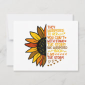Ze fluisterde terug ik ben het Storm Funny Zonnebl Feestdagenkaart (Voorkant)