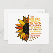 Ze fluisterde terug ik ben het Storm Funny Zonnebl Feestdagenkaart (Voorkant / Achterkant)