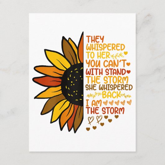 Ze fluisterde terug ik ben het Storm Funny Zonnebl Informatiekaartje (Achterkant)