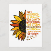 Ze fluisterde terug ik ben het Storm Funny Zonnebl Informatiekaartje (Voorkant)