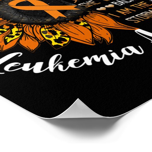 Ze fluisterde terug Ik ben het Storm Leukemie Awar Poster (Hoek)