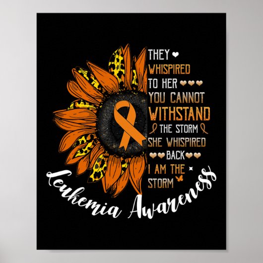 Ze fluisterde terug Ik ben het Storm Leukemie Awar Poster (Voorkant)