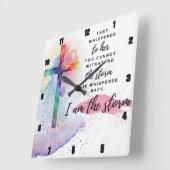 Ze fluisterde terug. Ik ben het storm. Vierkante Klok (Hoek)