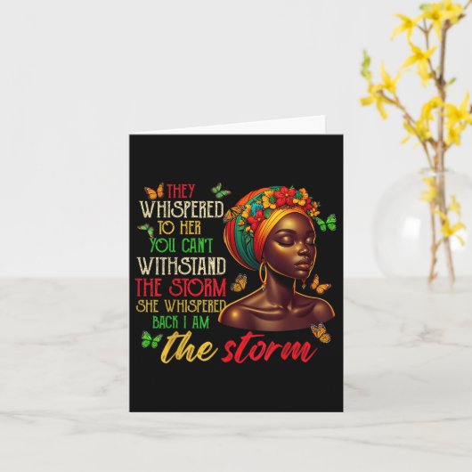 Ze fluisterden tegen haar dat je de Stormen vlinde Kaart (Gele Bloem)