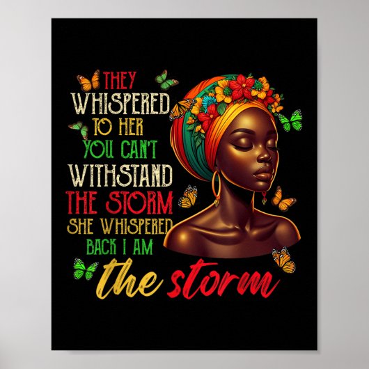 Ze fluisterden tegen haar dat je de Stormen vlinde Poster (Voorkant)