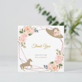 Ze gaan naar het altaar! Derby thema bruiloft Bedankkaart (Staand voorkant)