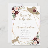 Ze gaan naar het bruiloftsfeest met paardenrace Th Kaart (Voorkant)