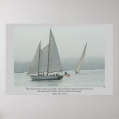 Ze gaan naar het zee in schepen... Schrift Poster (Voorkant)