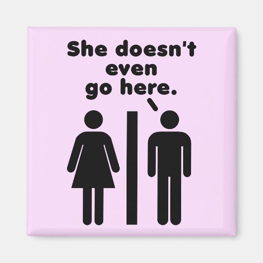 Ze gaat hier niet eens. magneet (Voorkant)