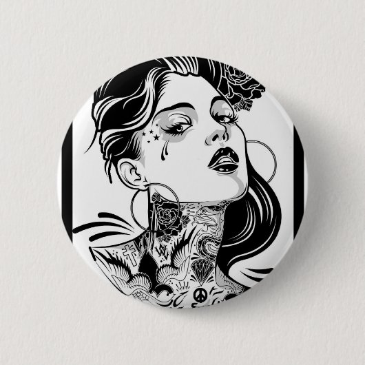 ZE GAAT OVER RONDE BUTTON 5,7 CM (Voorkant)