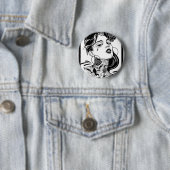 ZE GAAT OVER RONDE BUTTON 5,7 CM (In situ)