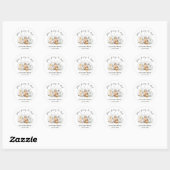 Ze gaat Safari Animals Baby shower Poppen Ronde Sticker (Vel)