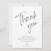 Ze gaat trouwen bridal shower bedankkaart (Voorkant)