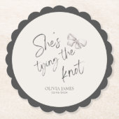 Ze gaat trouwen bruidsfeest kartonnen onderzetters (Voorkant)