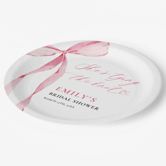 Ze gaat trouwen - Bruidsfeest Papieren Bordje (Gekanteld)