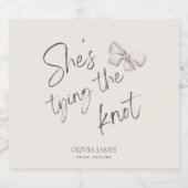 Ze gaat trouwen bruidsfeest sparkling wijnetiket (Enkel label)