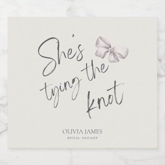 Ze gaat trouwen bruidsfeest sparkling wijnetiket (Enkel label)