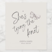 Ze gaat trouwen bruidsfeest wijn etiket (Enkel label)