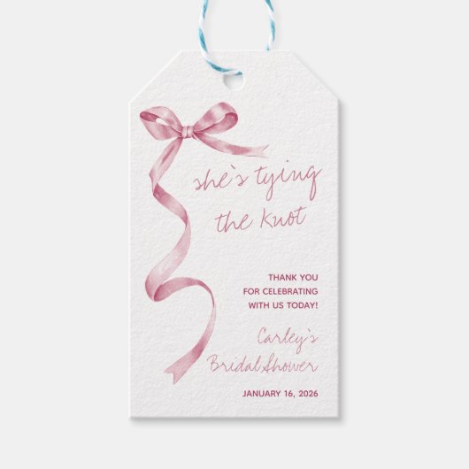 Ze gaat trouwen! Moderne Bruidsshowers Cadeaulabel (Voorkant)